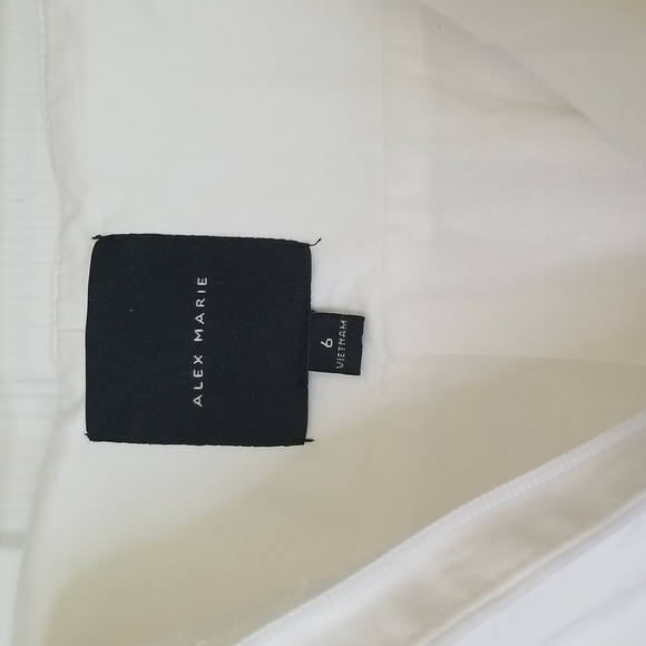 Alex Marie Womens White High Waist Pleated Dressey Lined Shorts Size 6 - Picture 5 of 12